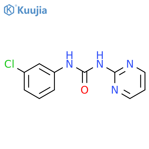 Urea, N-(3-chlorophenyl)-N'-2-pyrimidinyl- structure
