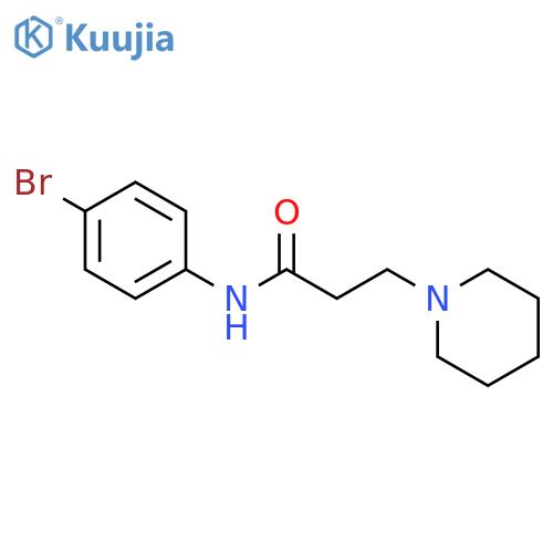 N-(4-bromophenyl)-3-(1-piperidinyl)propanamide structure