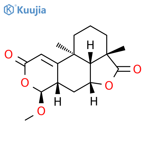 4H,9H-Furo[2',3',4':4,5]naphtho[2,1-c]pyran-4,9-dione,1,2,3,3a,5a,6,6a,7,10b,10c-decahydro-7-methoxy-3a,10b-dimethyl-,(3aS,5aR,6aS,7S,10bS,10cR)- (9CI) structure