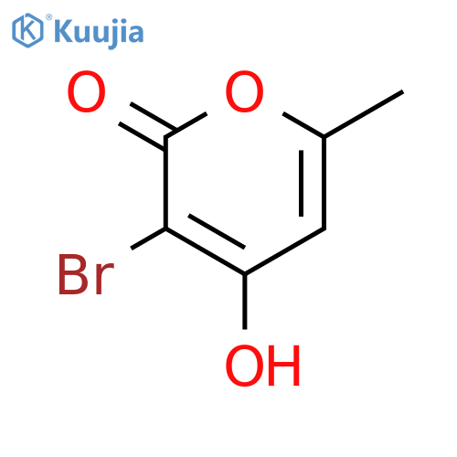 2H-Pyran-2-one, 3-bromo-4-hydroxy-6-methyl- structure
