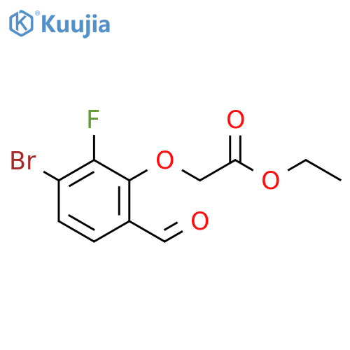 Ethyl (3-bromo-2-fluoro-6-formylphenoxy)acetate structure