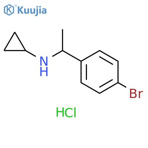 Benzenemethanamine, 4-bromo-N-cyclopropyl-α-methyl-, hydrochloride (1:1) structure