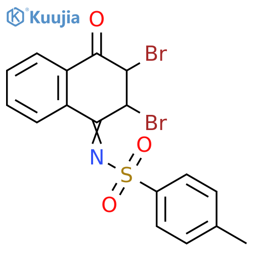 Benzenesulfonamide, N-(2,3-dibromo-3,4-dihydro-4-oxo-1(2H)-naphthalenylidene)-4-methyl- structure