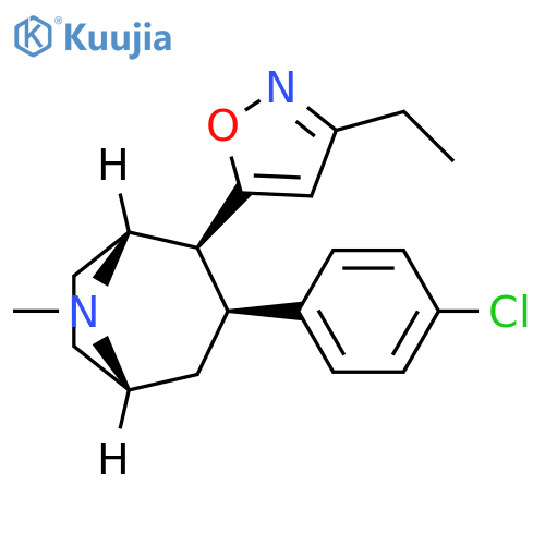 8-Azabicyclo[3.2.1]octane,3-(4-chlorophenyl)-2-(3-ethyl-5-isoxazolyl)-8-methyl-, (1R,2S,3S,5S)- structure