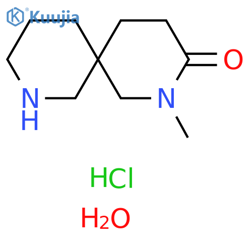2,8-Diazaspiro[5.5]undecan-3-one, 2-methyl-, hydrochloride, hydrate (1:2:1) structure