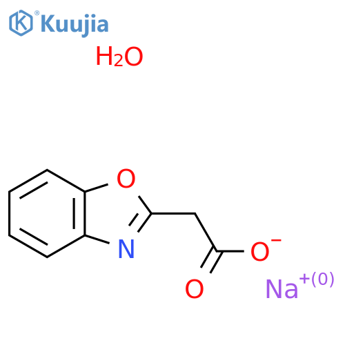 Sodium 1,3-benzoxazol-2-ylacetate hydrate structure