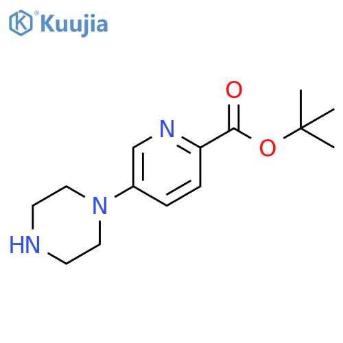 5-Piperazin-1-yl-pyridine-2-carboxylic acid tert-butyl ester structure