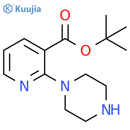 2-Piperazin-1-yl-nicotinic acid tert-butyl ester structure