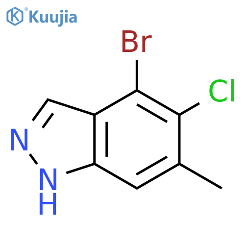 4-bromo-5-chloro-6-methyl-1H-indazole structure