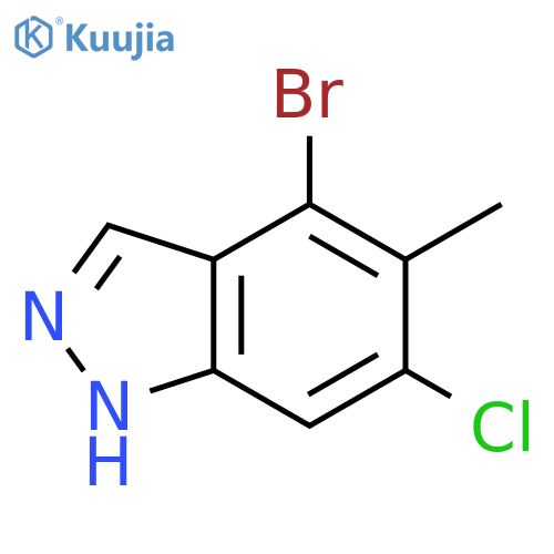 4-bromo-6-chloro-5-methyl-1H-indazole structure