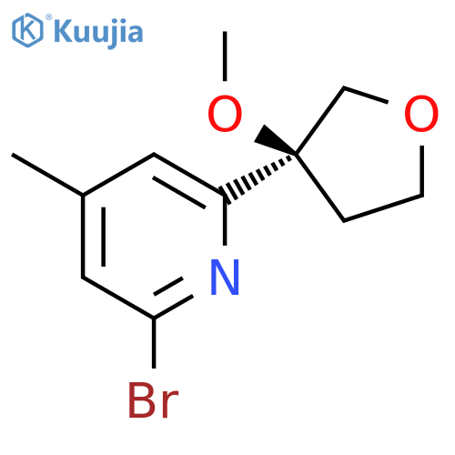 2-bromo-6-[(3S)-3-methoxytetrahydrofuran-3-yl]-4-methyl-pyridine structure