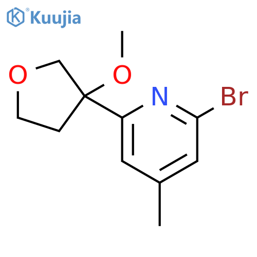 2-bromo-6-(3-methoxytetrahydrofuran-3-yl)-4-methyl-pyridine structure