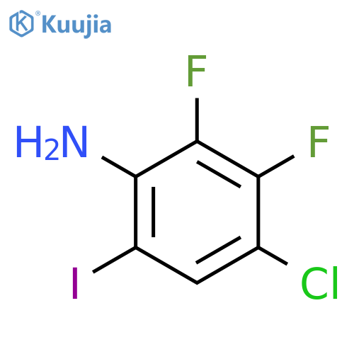 Benzenamine, 4-chloro-2,3-difluoro-6-iodo- structure