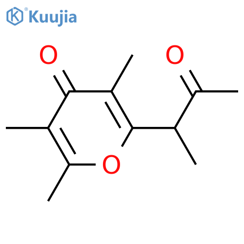 2,3,5-Trimethyl-6-(1-methyl-2-oxopropyl)-4H-pyran-4-one; (R)-form structure