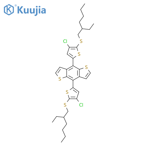 4,8-Bis(4-chloro-5-(heptan-3-ylthio)thiophen-2-yl)benzo1,2-b:4,5-b'dithiophene structure