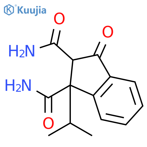 1H-Indene-1,2-dicarboxamide, 2,3-dihydro-1-(1-methylethyl)-3-oxo- structure