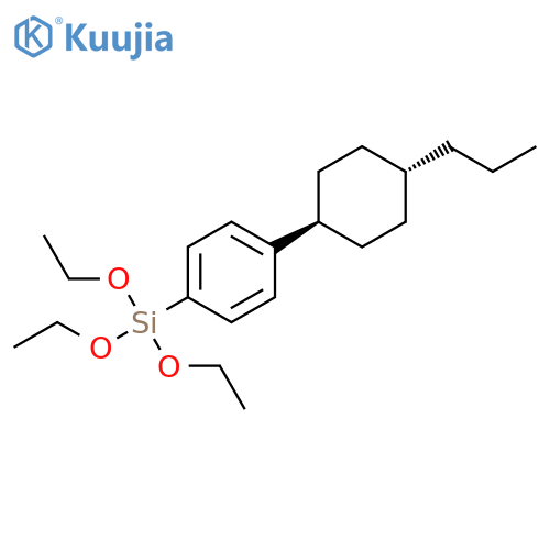 1-(trans-4-Propylcyclohexyl)-4-(triethoxysilyl)benzene structure