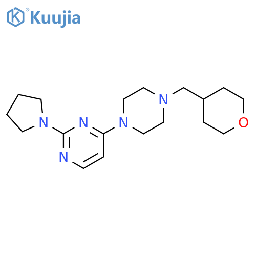 4-{4-[(oxan-4-yl)methyl]piperazin-1-yl}-2-(pyrrolidin-1-yl)pyrimidine structure