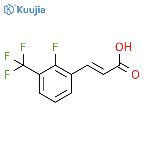 3-2-fluoro-3-(trifluoromethyl)phenylprop-2-enoic acid structure