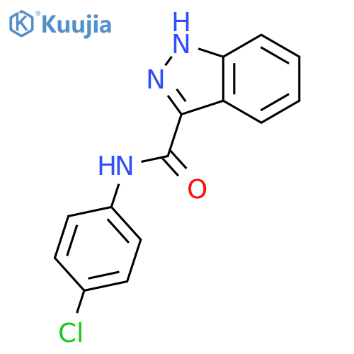 N-(4-chlorophenyl)-1H-indazole-3-carboxamide structure