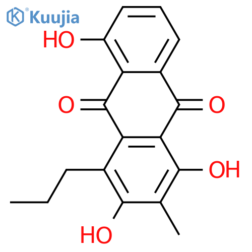 1,3,5-Trihydroxy-2-methyl-4-propylanthraquinone structure
