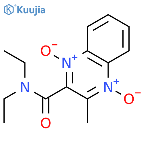 2-Quinoxalinecarboxamide, N,N-diethyl-3-methyl-, 1,4-dioxide structure