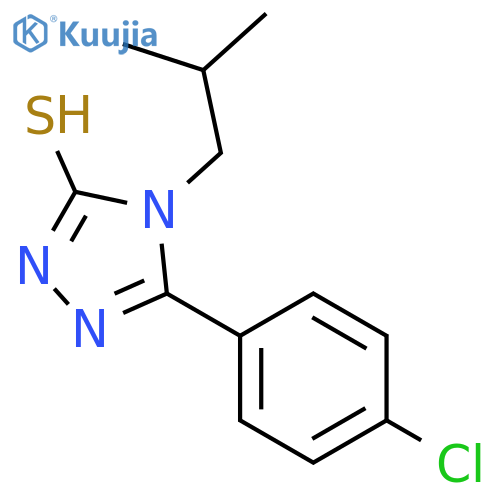 5-(4-Chlorophenyl)-4-isobutyl-4H-1,2,4-triazole-3-thiol structure