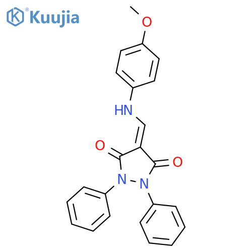 3,5-Pyrazolidinedione,4-[[(4-methoxyphenyl)amino]methylene]-1,2-diphenyl- structure