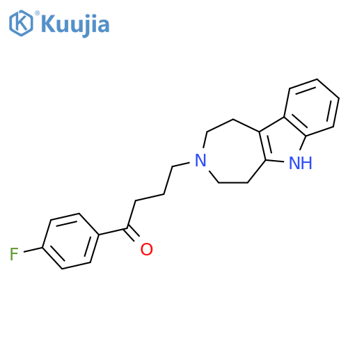 1-Butanone,1-(4-fluorophenyl)-4-(1,4,5,6-tetrahydroazepino[4,5-b]indol-3(2H)-yl)- structure