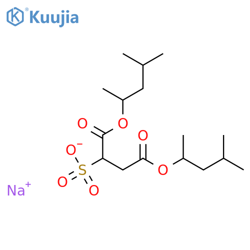 Butanedioic acid,2-sulfo-, 1,4-bis(1,3-dimethylbutyl) ester, sodium salt (1:1) structure