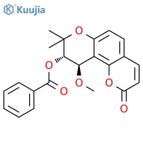 trans-3'-O-Benzoyl-4'-O-methylkhellactone structure