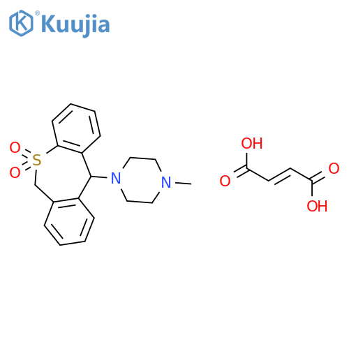 1-(5,5-dioxido-6,11-dihydrodibenzo[b,e]thiepin-11-yl)-4-methylpiperazine (2E)-but-2-enedioate structure