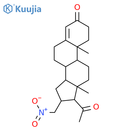 Pregn-4-ene-3,20-dione,16a-(nitromethyl)- (8CI) structure