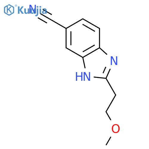 2-(2-methoxyethyl)-1H-Benzimidazole-6-carbonitrile structure