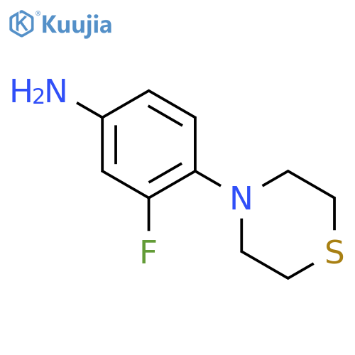 3-fluoro-4-(thiomorpholin-4-yl)aniline structure