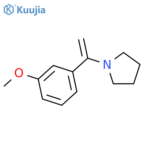 1-methoxy-3-(1-pyrrolidinylvinyl)benzene structure