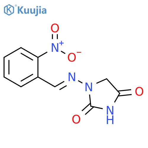 2,4-Imidazolidinedione, 1-[(E)-[(2-nitrophenyl)methylene]amino]- structure