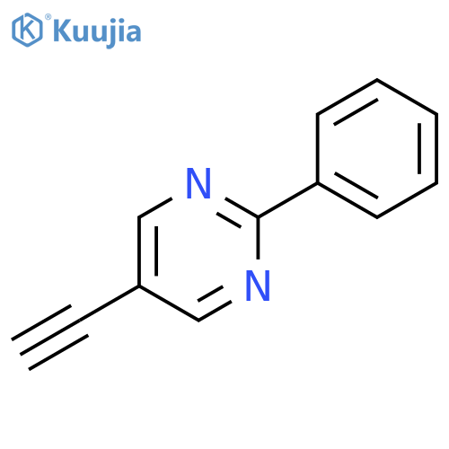 Pyrimidine, 5-ethynyl-2-phenyl- structure