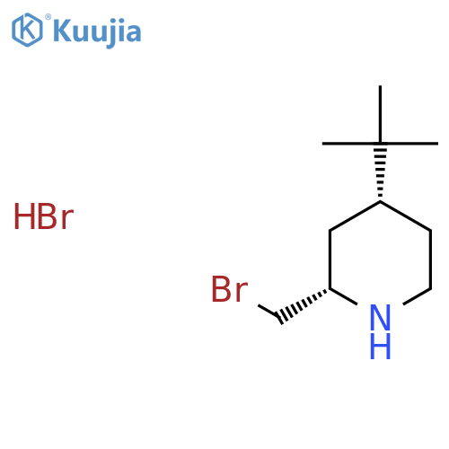 (2S,4R)-2-(Bromomethyl)-4-tert-butylpiperidine;hydrobromide structure