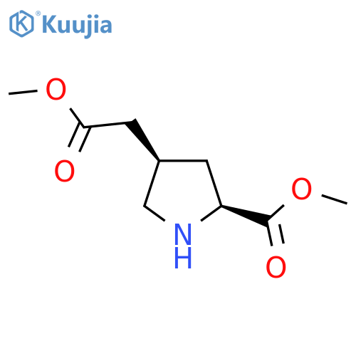 methyl (2S,4R)-4-(2-methoxy-2-oxoethyl)pyrrolidine-2-carboxylate structure