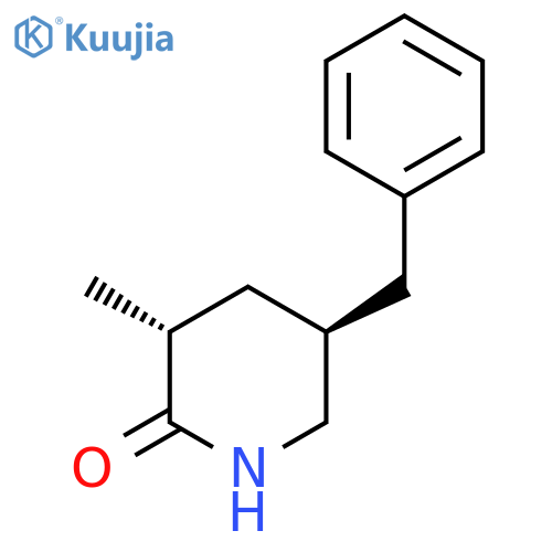 (3R,5S)-5-Benzyl-3-methylpiperidin-2-one structure