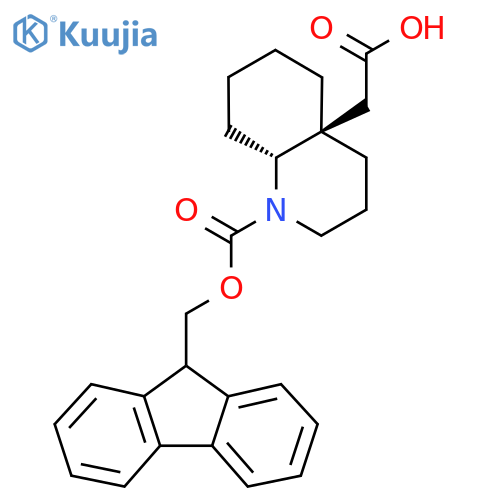 (4aR,8aR)-1-[(9H-Fluoren-9-ylmethoxy)carbonyl]octahydro-4a(2H)-quinolineacetic acid structure