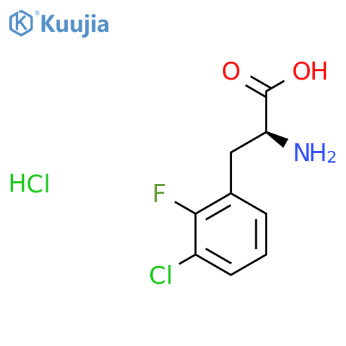 (S)-2-Amino-3-(3-chloro-2-fluorophenyl)propanoic acid hydrochloride structure