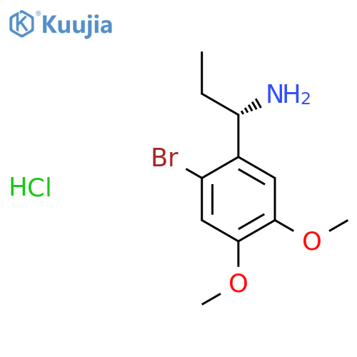 (1S)-1-(2-Bromo-4,5-dimethoxyphenyl)propan-1-amine;hydrochloride structure