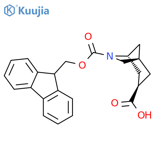 (1R,3R,5R)-6-(9H-Fluoren-9-ylmethoxycarbonyl)-6-azabicyclo[3.2.1]octane-3-carboxylic acid structure