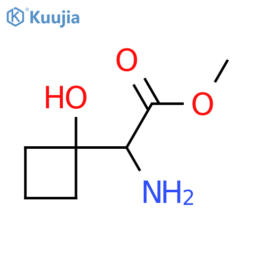 Methyl 2-amino-2-(1-hydroxycyclobutyl)acetate structure