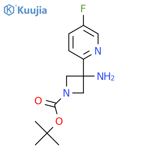 Tert-butyl 3-amino-3-(5-fluoropyridin-2-yl)azetidine-1-carboxylate structure