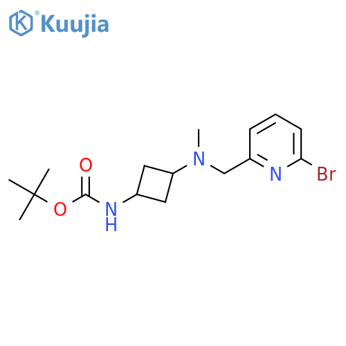 Tert-butyl N-[3-[(6-bromopyridin-2-yl)methyl-methylamino]cyclobutyl]carbamate structure