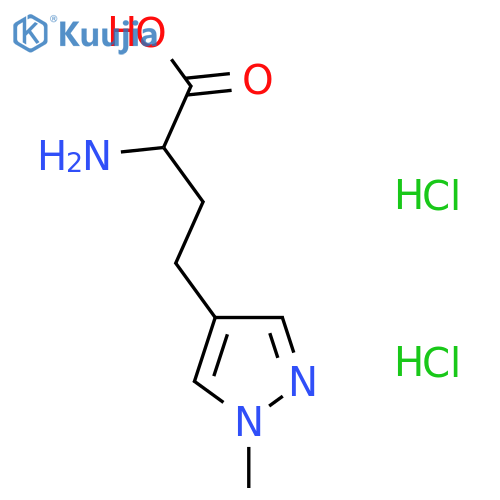 2-Amino-4-(1-methylpyrazol-4-yl)butanoic acid;dihydrochloride structure
