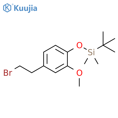 Benzene, 4-(2-bromoethyl)-1-[[(1,1-dimethylethyl)dimethylsilyl]oxy]-2-methoxy- structure